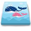 Under The Sea Ocean Theme - Stretched Canvas Nursery Wall Art Decor - Adorable Whale Design that Makes a Memorable Baby Gift Idea - Wooden Frame Construction - Ready to Hang 12X16 view 3