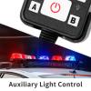 YHAAVALE 9200E Amplifier Police Siren & Metal Ultra Slime Octagon Compact Flat Speaker,DC12V 100W Multi-Tones Wired Control with Mic Loudspeaker Emergency Electronic PA System for Police Cars view 4