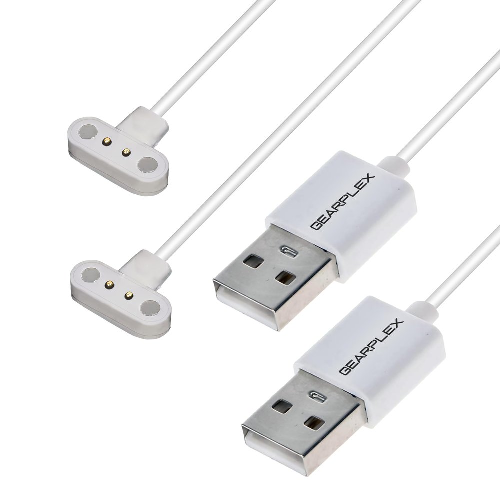 Magnetic Smart Watch Charging Cable Compatible with Apple, Samsung, and Fitness Watches, Quick Charge with 2-Pin Connections, USB Type-A T Shape, 2.84mm (USB Type-A [T Shape])