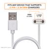 Magnetic Smart Watch Charging Cable Compatible with Apple, Samsung, and Fitness Watches, Quick Charge with 2-Pin Connections, USB Type-A T Shape, 2.84mm (USB Type-A [T Shape]) view 2