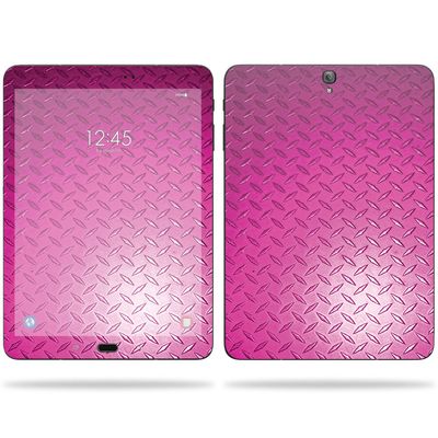 MightySkins Skin Compatible with Samsung Galaxy Tab S3 (2017) 9.7" Sticker wrap Cover Sticker Skins Pink Diamond Plate