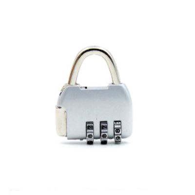 FixtureDisplays 2PK 3 Digit Combination Security Code Padlock for Travel Luggage Suitcase, School, Gym Locker, Sports Locker 15626-SILVER-2PK