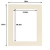 13x19 Mat for 18x24 Frame - Precut Mat Board Acid-Free Show Kit with Backing Board, and Clear Bags Textured Cream 13x19 Photo Matte For a 18x24 Picture Frame Matboard for Framing, Pack of 1 Mat view 4
