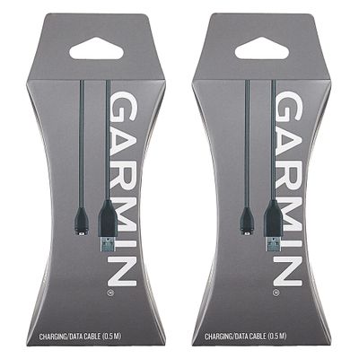 MAGNETOE USB Fast Charging Data Cable Cord, 0.5 Meter, 20 Inches, for Garmin Products [2-Pack]