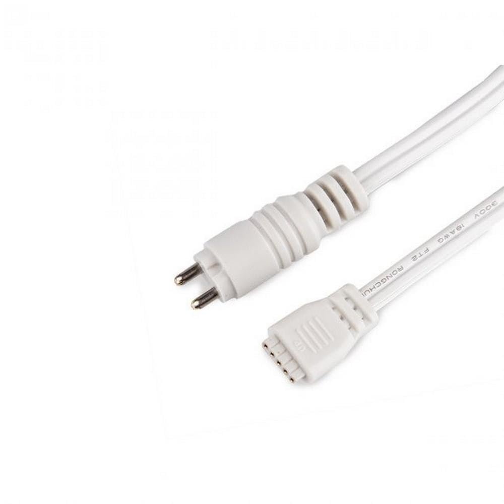 WAC Lighting LED-TC-P-2-WT Invisiled 6In Lead Wire for Invisiled 24V Transformer to Tape Light in WhiteWhite