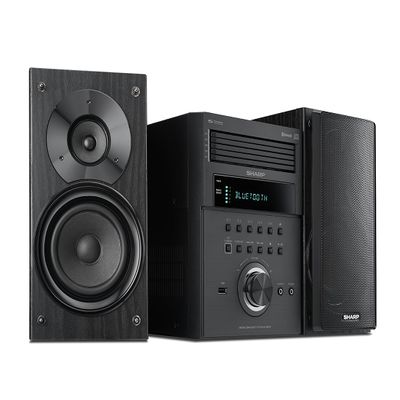 Sharp XL-BH250 Sharp 5-Disc Micro Shelf Executive Speaker System with Bluetooth, USB Port for MP3 Playback, AM/FM, Audio in for Digital Players