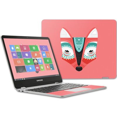 MightySkins Skin Compatible with Samsung Chromebook Plus 12.3"(2017 - Aztec Fox | Protective, Durable, and Unique Vinyl Decal wrap Cover | Easy to Apply, Remove, and Change Styles | Made in The USA