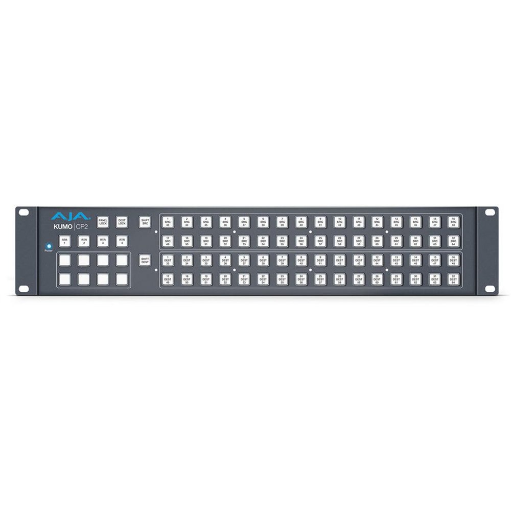 AJA 2RU Hardware Control Panel for Kumo Routers