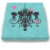 Modern Paris Shabby Chic Chandelier - Paisley & Lovebirds Stretched Canvas Nursery Decor - Wall Art that Makes a Memorable Baby Gift - Wooden Frame Construction - Ready to Hang 8X10 view 3