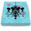 Modern Paris Shabby Chic Chandelier - Paisley & Lovebirds Stretched Canvas Nursery Decor - Wall Art that Makes a Memorable Baby Gift - Wooden Frame Construction - Ready to Hang 10X12 view 3