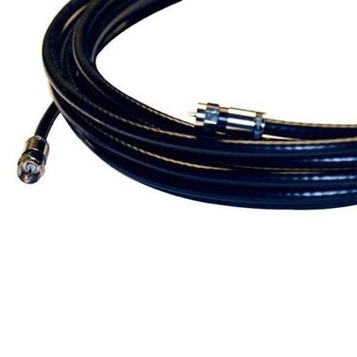 100 FT RG6 Quad Shield Coaxial Cable Solid Copper 18 AWG 3 GHz with Compression F Connector Each End Solid Copper 18 Gauge 3 GHz Bulk Roll Double Foil Digital Signal