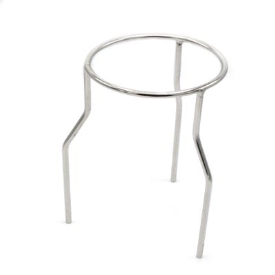 EISCO Tripod Stand - Circular - Nickel Plated Steel Wire - 8" Tall