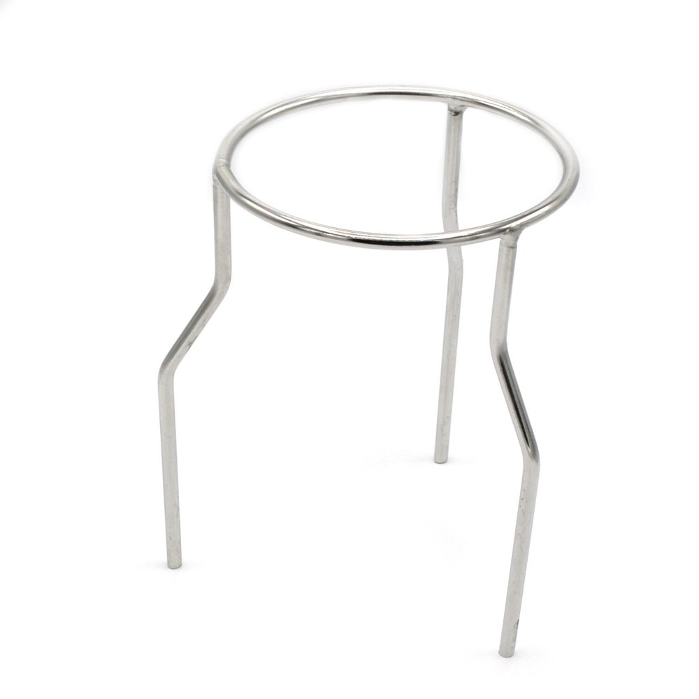 EISCO Tripod Stand - Circular - Nickel Plated Steel Wire - 8" Tall