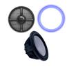 Wet Sounds REVO10 High Power S4-B Revo 10" Sub with LED Ring & Grill - Black Subwoofer & Black Closed Face XW Grill view 1
