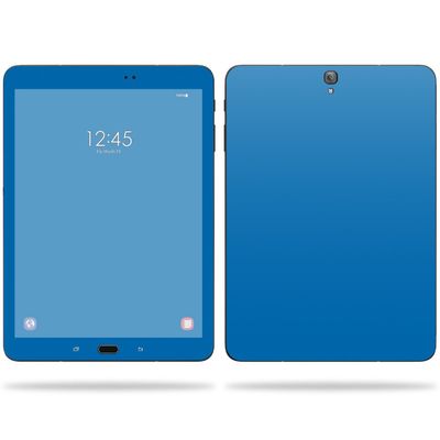 MightySkins Skin Compatible with Samsung Galaxy Tab S3 (2017) 9.7" Sticker wrap Cover Sticker Skins Solid Blue