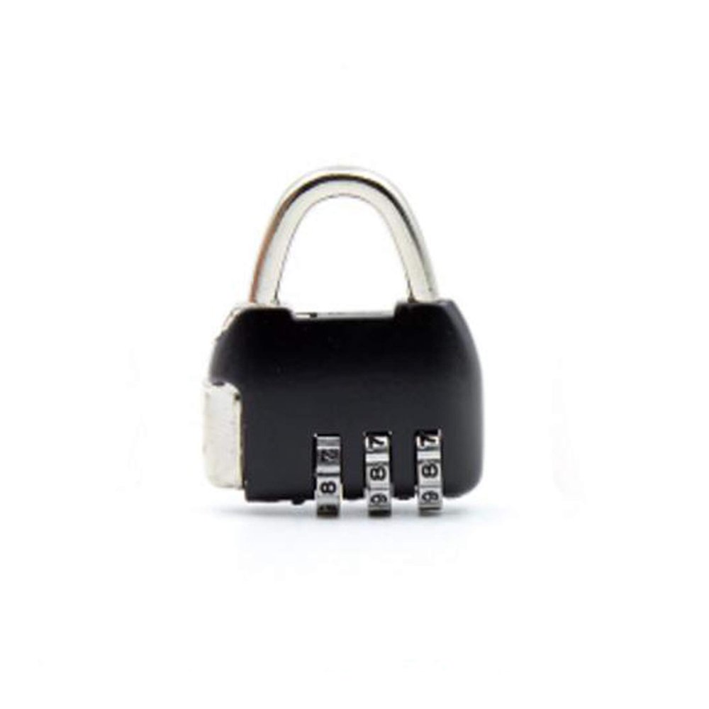 FixtureDisplays 10PK 3 Digit Combination Security Code Padlock for Travel Luggage Suitcase, School, Gym Locker, Sports Locker 15626-BLACK-10PK