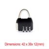 FixtureDisplays 10PK 3 Digit Combination Security Code Padlock for Travel Luggage Suitcase, School, Gym Locker, Sports Locker 15626-BLACK-10PK view 2