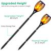 TomCare Solar Lights, 43" Waterproof Flickering Flames 96 LED Torches Outdoor Landscape Decoration Lighting Auto On/Off Pathway Lights for Garden Patio Yard Christmas, Black(4) view 3