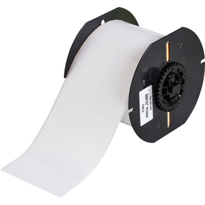 Brady - B33C-3000-428-EA - Brady B33C-3000-428 Light Gray Metallized Polyester Continuous Thermal Transfer Printer Label Roll - Indoor - 3 in Width - 85 ft Length - B-428