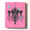 Modern Paris Shabby Chic Chandelier - Paisley & Lovebirds Stretched Canvas Nursery Decor - Wall Art that Makes a Memorable Baby Gift - Wooden Frame Construction - Ready to Hang 20X24 view 1