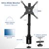 VIVO Ultra Wide Screen TV and Monitor Desk Mount, Adjustable Height and Tilt Stand for Screens up to 42 inches, Black, STAND-V101C view 3
