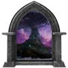 24 inch Castle Scape Elf Tree Village 2 Granite Castle Window Wall Decal Removable Peel and Stick Medieval Fantasy Decor view 1