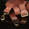 VINTAGE COUTURE Leather Adjustable Padded Replacement Shoulder Strap with Metal Swivel Hooks for Messenger, Laptop, Camera, Duffle Bags & More view 2