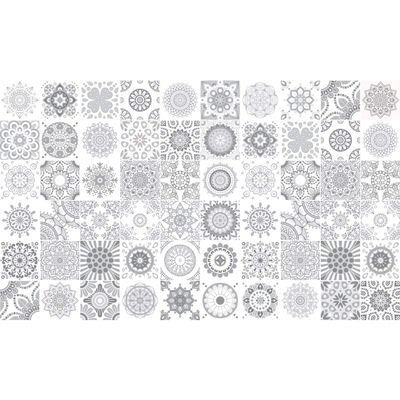 Ambiance 60 Stickers for Tiling | Adhesive Sticker Tile Bathroom and Kitchen Mosaic Wall Tiles, Grey Shade, 10 x 10 cm, 60 Pieces