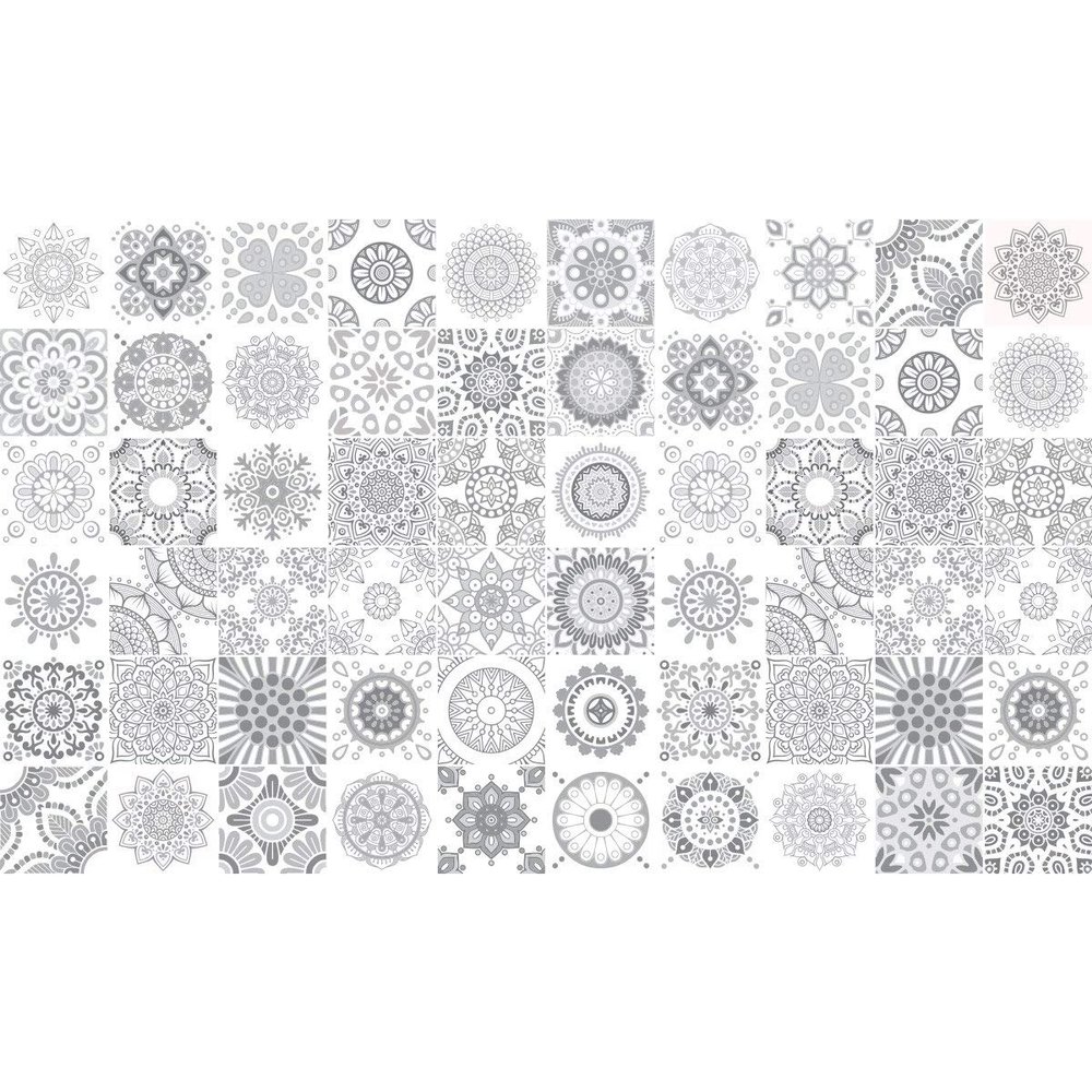 Ambiance 60 Stickers for Tiling | Adhesive Sticker Tile Bathroom and Kitchen Mosaic Wall Tiles, Grey Shade, 10 x 10 cm, 60 Pieces