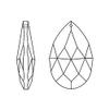 Set of 5 - Asfour Crystal 30% Lead Art# 872 50mm Pearshape Clear Chandelier Crystal Parts, 1 Hole view 2
