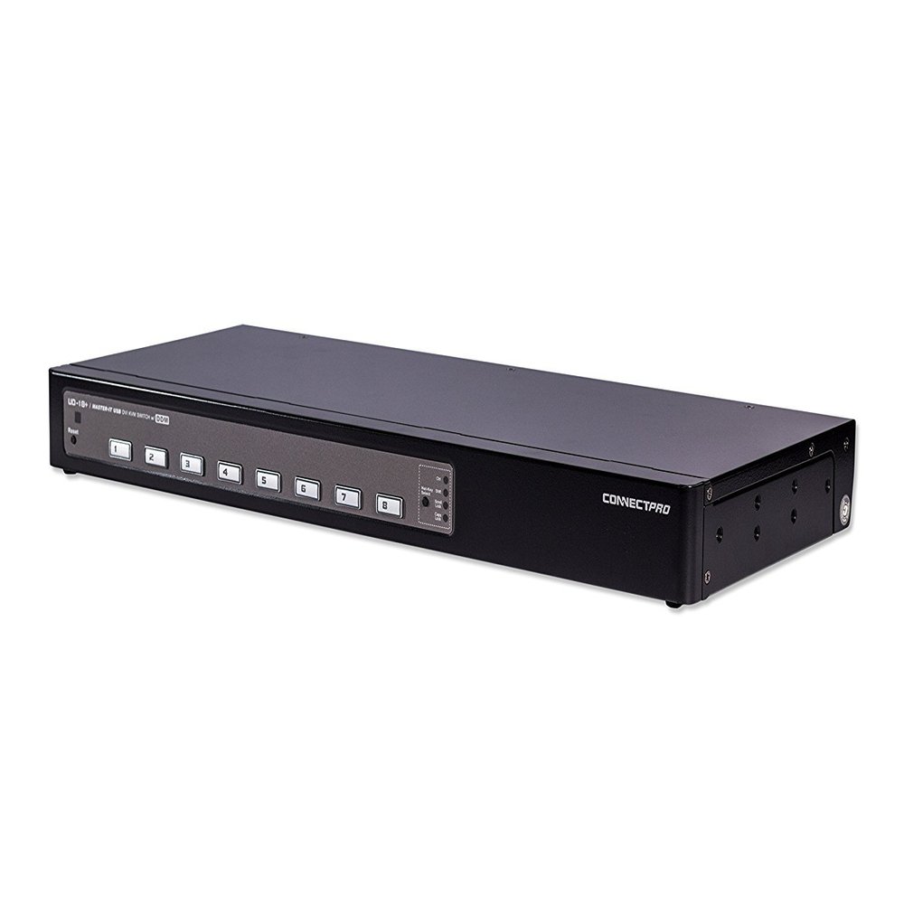 ConnectPro UD Series Kit USB DVI KVM Switch w/DDM & Multi-hotkey (8 Port, 15 ft)