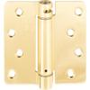 Self-Closing Door Hinge, 4 Inches, 1/4" Radius Corner, Polished Brass view 1