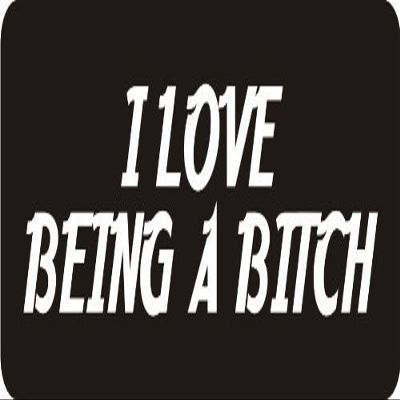 1080 Graphics 3 - I Love Being A Bitch 1 1/4" x 3" Hard Hat Biker Helmet Stickers Bs243