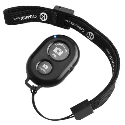 CamKix Wireless Bluetooth Camera Shutter Remote Control Clicker for Smartphones - Create Amazing Photos and Selfies - Compatible with All iOS and Android Devices with Bluetooth/Including Wrist Strap