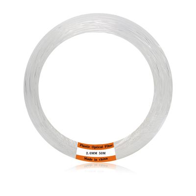 AMKI Plastic 0.08in/2mm Diameter 164ft(50Meter) PMMA Fiber Optic Roll End Glow Cable for All Kind Led Star Ceiling Light Kit