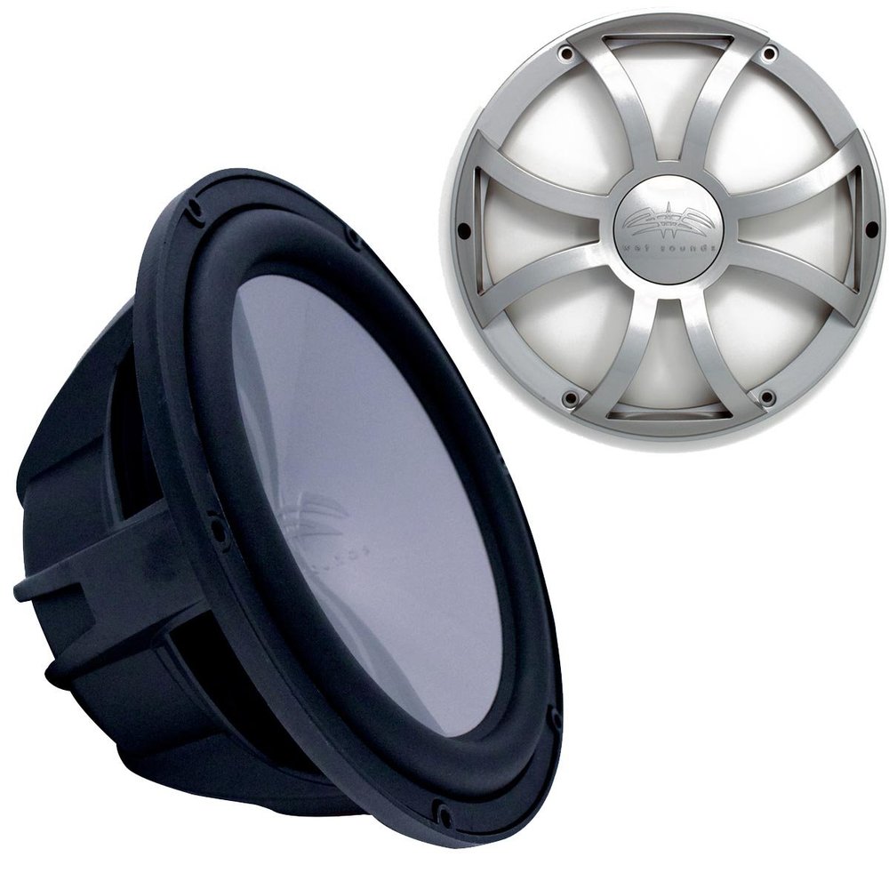 Wet Sounds REVO12HPS4-B Revo High Power 12" Subwoofer with Grill - Black Subwoofer & Silver XS Grill