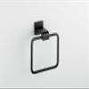 Delta Hand Towel Holder | Square Matte Black Ring for Hanging Towels in Kitchen, Bathroom | Ara Accessories view 2