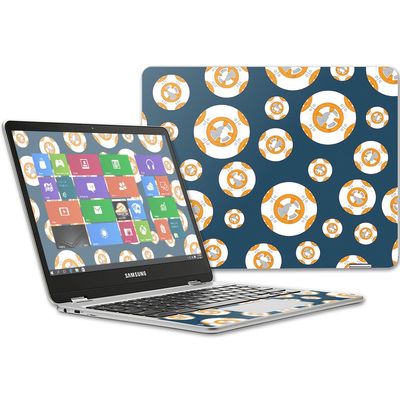 MightySkins Skin Compatible with Samsung Chromebook Plus 12.3"(2017 - Mini Galaxy Bots | Protective, Durable, and Unique Vinyl wrap Cover | Easy to Apply, Remove, and Change Styles | Made in The USA