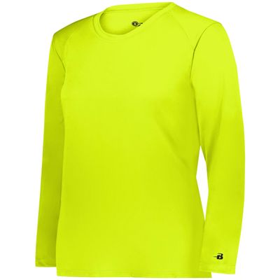 B-Core Ladies' L/S Tee Safety Yellow Small
