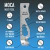 Keyport MOCA 10-in-1 Keychain Multitool - Flat EDC Key Tool - Silver view 3