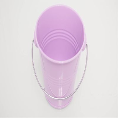 rackcrafts.com Large/XL Metal Sand Water Paint Pails Buckets Party Favor Wedding Baby Shower (L - Lavender)