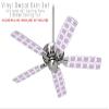 Squared Lavender - Ceiling Fan Skin Kit fits most 42 inch fans (FAN and BLADES SOLD SEPARATELY) view 2