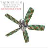 Famingos and Flowers Seafoam Green - Ceiling Fan Skin Kit fits most 42 inch fans (FAN and BLADES SOLD SEPARATELY) view 2