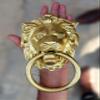 StonKraft Brass Lion Door Knocker Knockers Gate Knocker Door Accessories (Lion 6") view 4