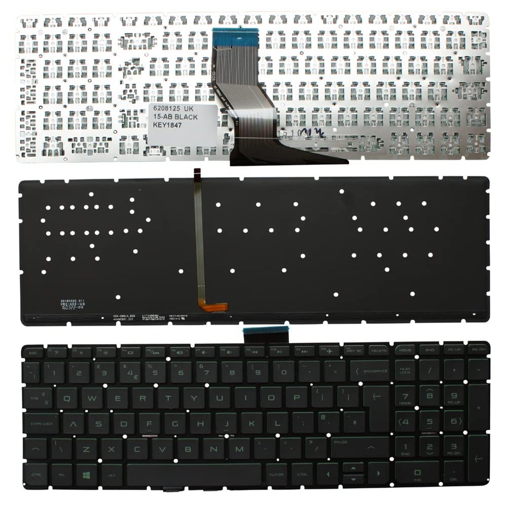 Power4Laptops UK Layout Backlit Black Replacement Laptop Keyboard Compatible with HP Pavilion 15-ab105AU