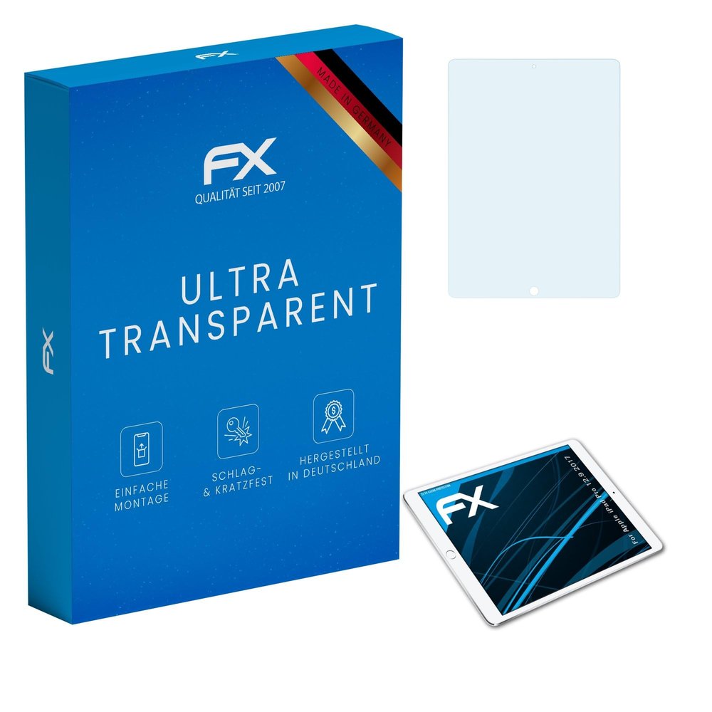 atFoliX Screen Protection Film compatible with Apple iPad Pro 12.9 2017 Screen Protector, ultra-clear FX Protective Film (2X)
