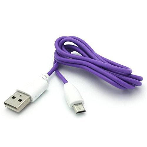 Purple 3ft USB Cable Rapid Charger Sync Power Wire Micro-USB Data Cord Supports Fast Charging for Boost Mobile Samsung Galaxy J7 - Boost Mobile Samsung Galaxy J7 Perx