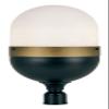 Crystorama Capsule 3 Light Matte Black + Textured Gold Outdoor Post view 1