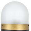Crystorama Capsule 3 Light Matte Black + Textured Gold Outdoor Post view 2