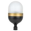 Crystorama Capsule 3 Light Matte Black + Textured Gold Outdoor Post view 3